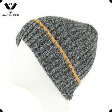 2016 homens inverno acrílico Melange malha Cuff Beanie